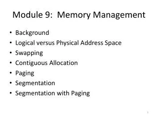 module 9 memory management