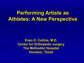 Performing Artists as Athletes: A New Perspective