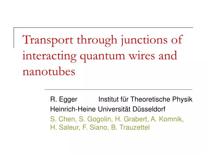 transport through junctions of interacting quantum wires and nanotubes