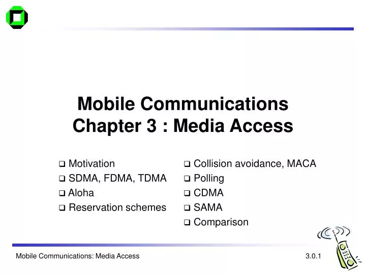 mobile communications chapter 3 media access