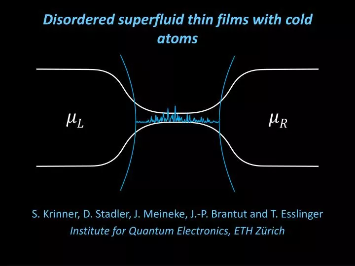 disordered superfluid thin films with cold atoms