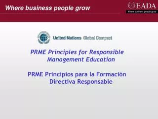 PRME Principles for Responsible Management Education