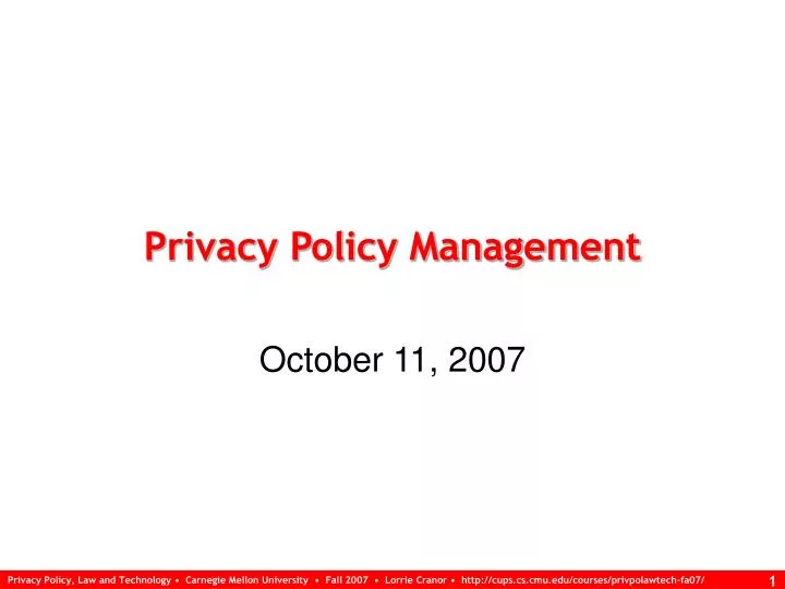 privacy policy management