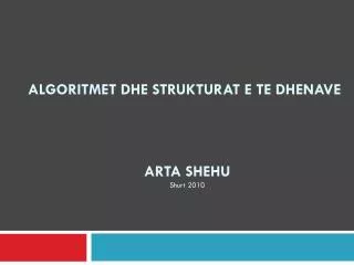 algoritmet dhe strukturat e te dhenave