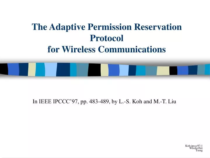 the adaptive permission reservation protocol for wireless communications
