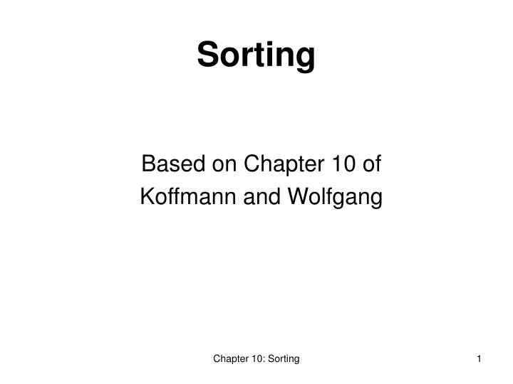based on chapter 10 of koffmann and wolfgang