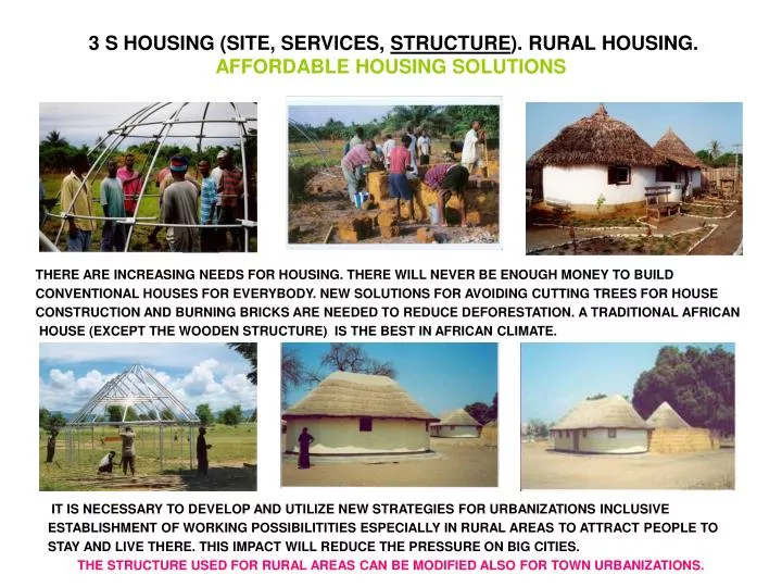 3 s housing site services structure rural housing affordable housing solutions
