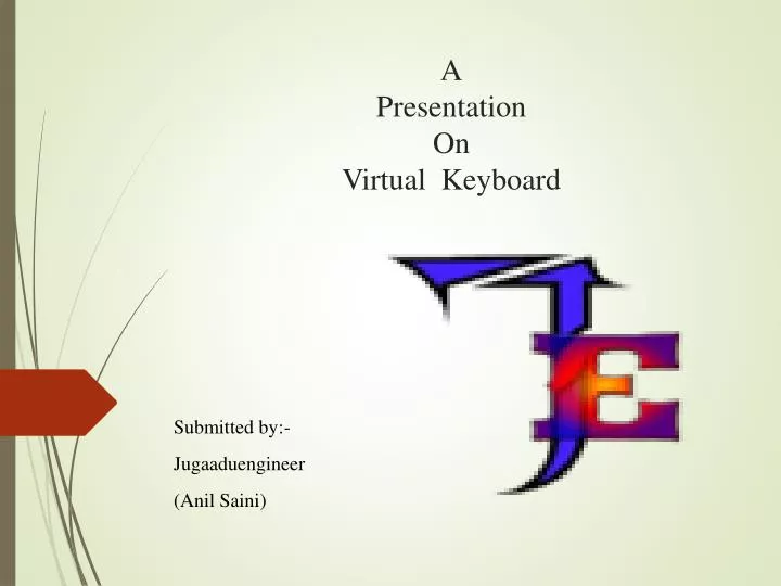a presentation on virtual keyboard