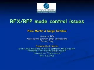 RFX/RFP mode control issues