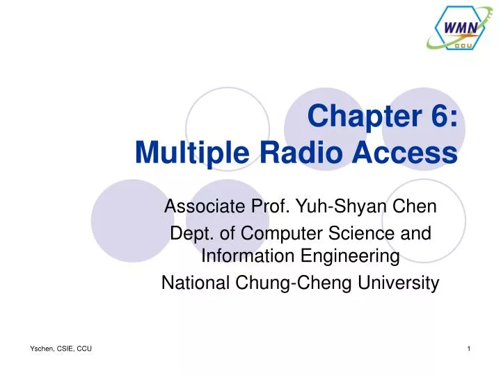 chapter 6 multiple radio access