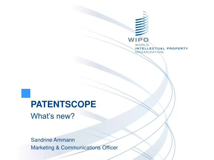 patentscope what s new