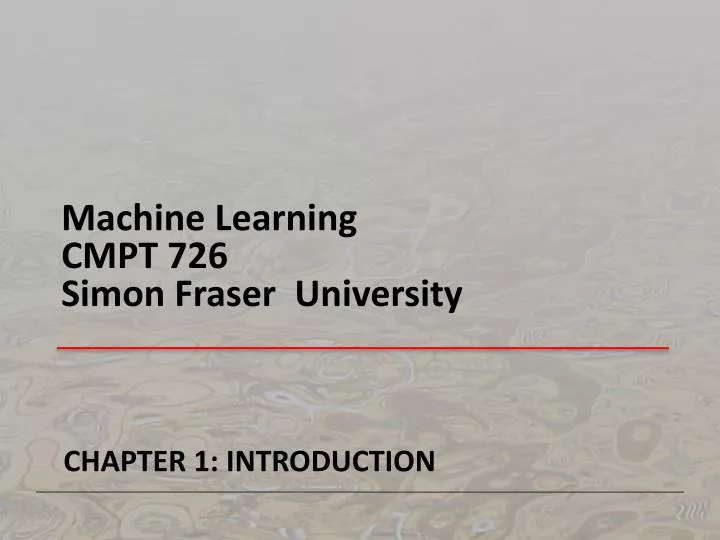 machine learning cmpt 726 simon fraser university