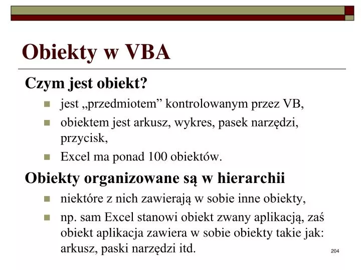 obiekty w vba