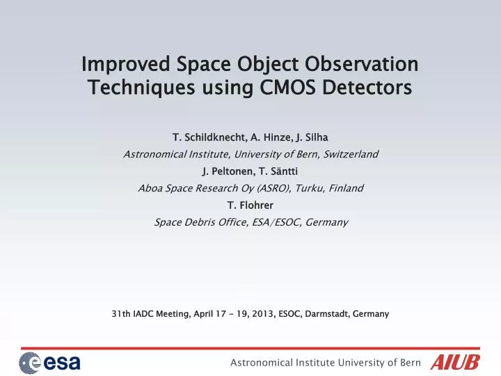 improved space object observation techniques using cmos detectors