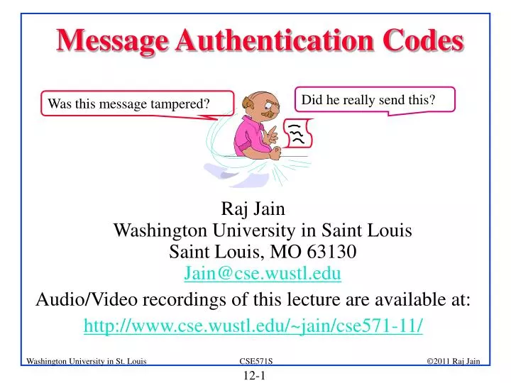 message authentication codes