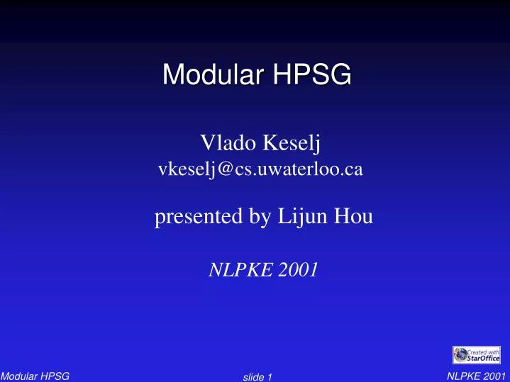 modular hpsg