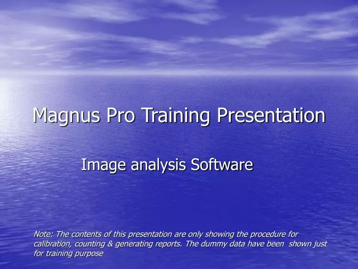 magnus pro training presentation