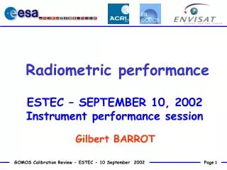 Radiometric performance