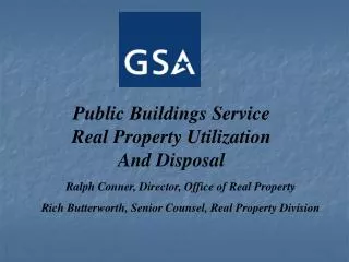 Public Buildings Service Real Property Utilization And Disposal