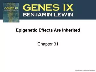 Epigenetic Effects Are Inherited
