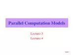 Parallel Computation Models - slide 1