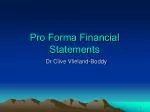 Pro Forma Financial Statements - slide 1