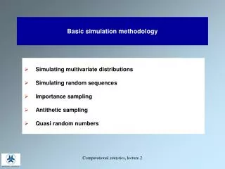 Basic simulation methodology