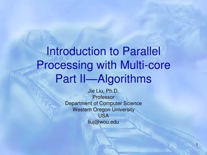 introduction to parallel processing with multi core part ii algorithms