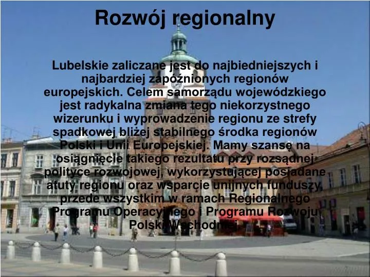 rozw j regionalny