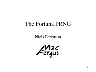 The Fortuna PRNG