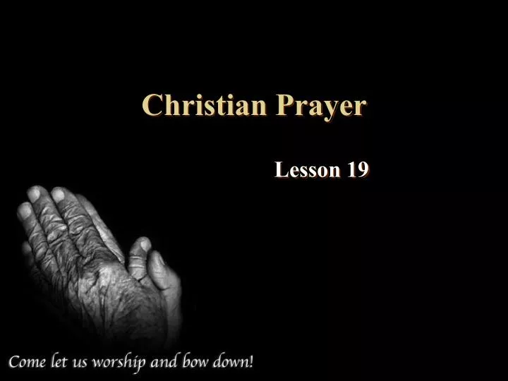 christian prayer