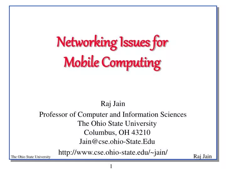 networking issues for mobile computing