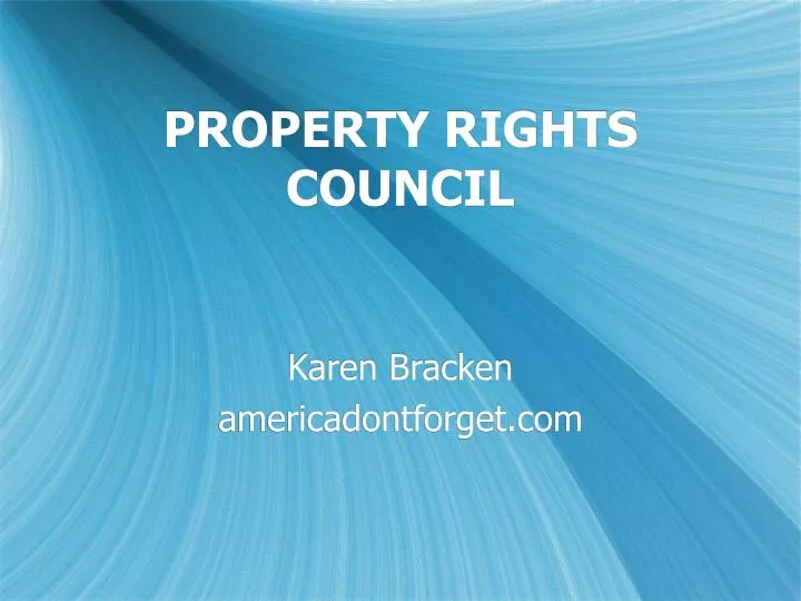 property rights council