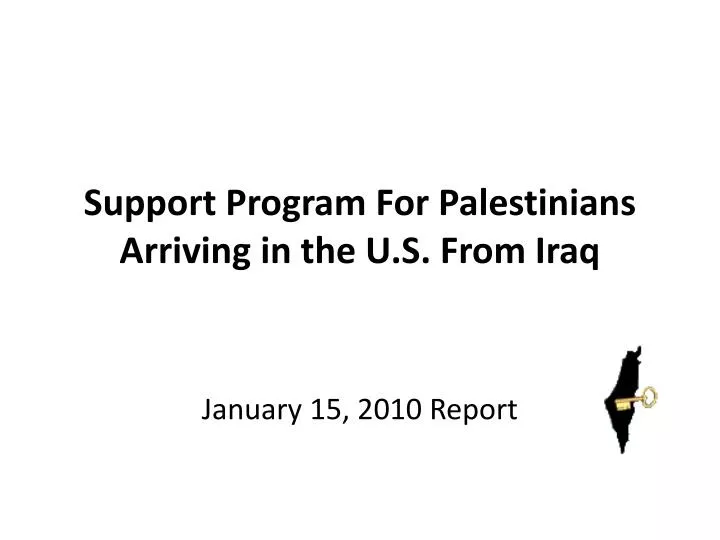 support program for palestinians arriving in the u s from iraq