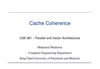 Cache Coherence