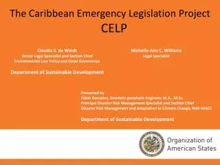 The Caribbean Emergency Legislation Project CELP