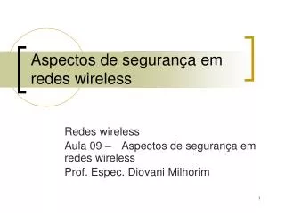 aspectos de seguran a em redes wireless