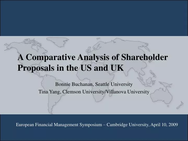 a comparative analysis of shareholder proposals in the us and uk