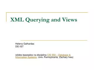 XML Querying and Views