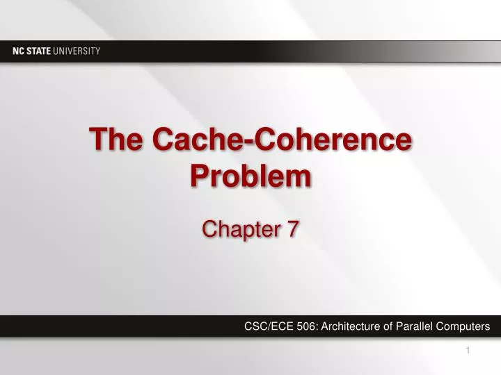 the cache coherence problem