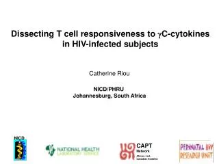 Dissecting T cell responsiveness to ?C- cytokines in HIV-infected subjects