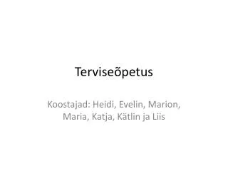 tervise petus