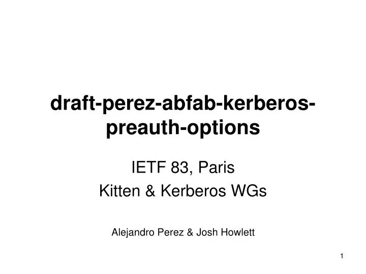 draft perez abfab kerberos preauth options
