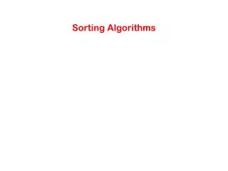 Sorting Algorithms