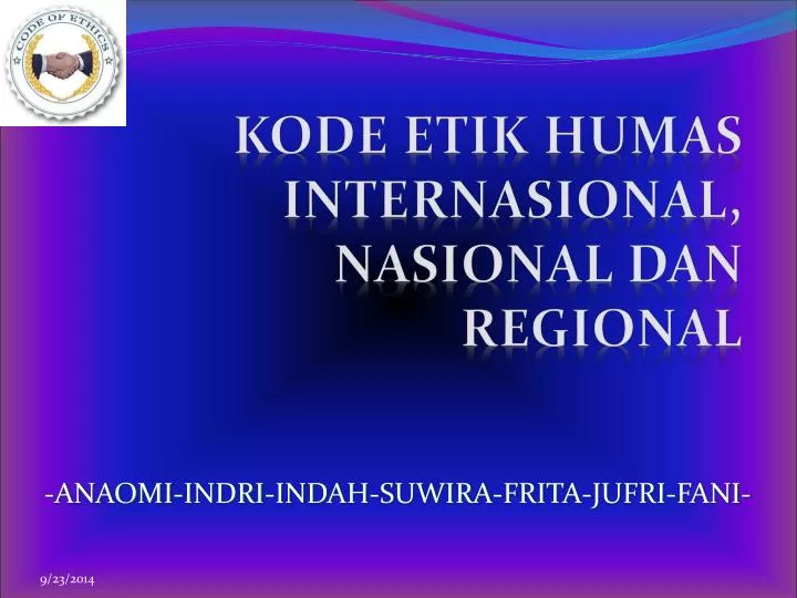 kode etik humas internasional nasional dan regional
