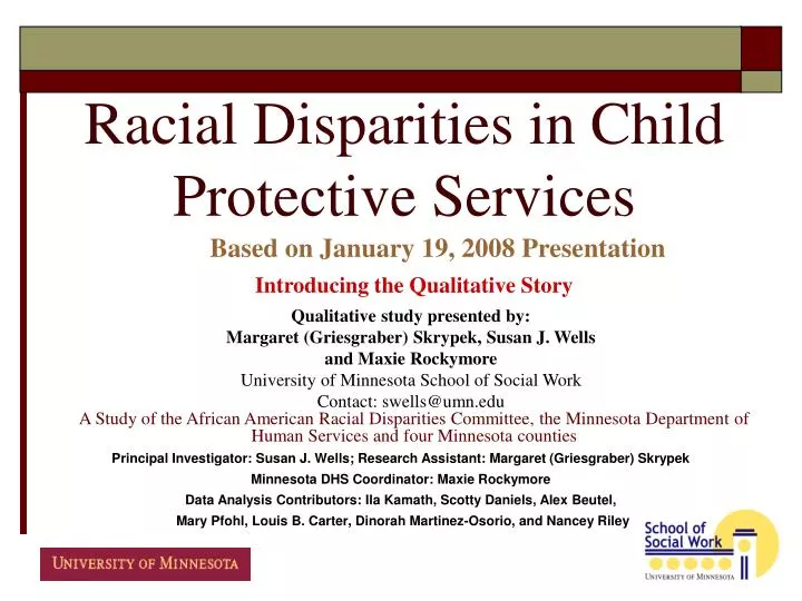 racial disparities in child protective services