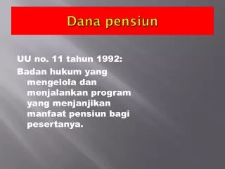 dana pensiun