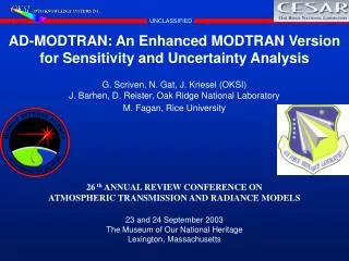 AD-MODTRAN: An Enhanced MODTRAN Version for Sensitivity and Uncertainty Analysis