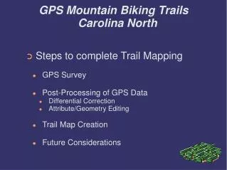 GPS Mountain Biking Trails Carolina North
