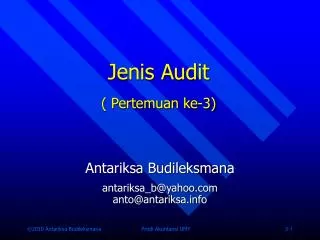jenis audit pertemuan ke 3